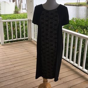 Dressbarn  Collection Black Floral Lace Dress
